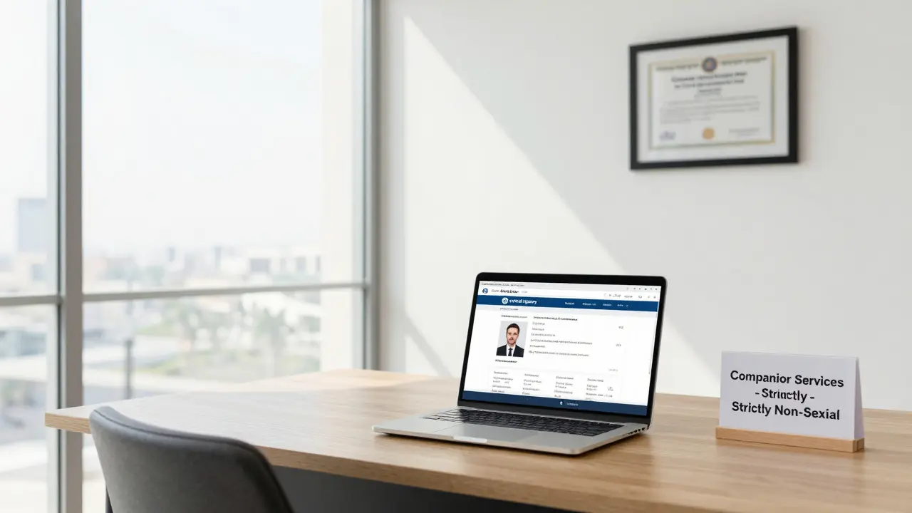 A legitimate companion service office with transparent pricing and verified credentials in Abu Dhabi.