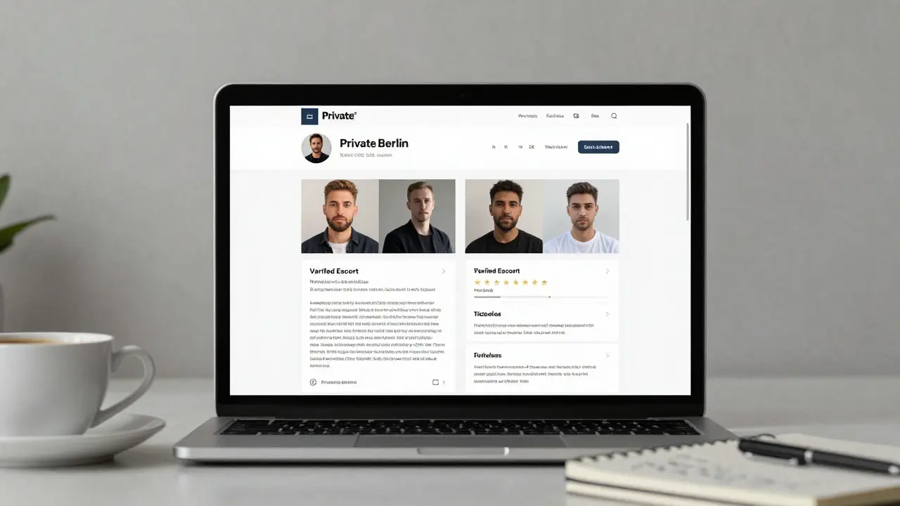 Two verified escort profiles displayed on a quiet digital screen with real photos and client reviews visible.